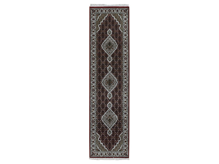 2'8" x 10'5" New Hand Knotted Red Wool Runner Oriental Rug - MOA10287725