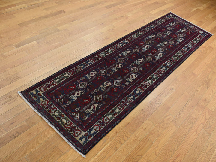 2'6" x 9'3" New Hand Knotted Red Wool Runner Oriental Rug - MOA10287726