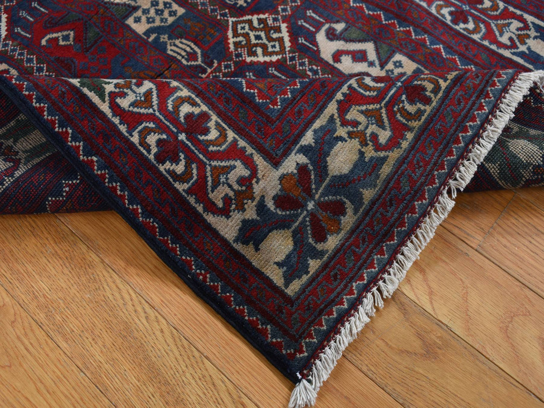 2'6" x 9'3" New Hand Knotted Red Wool Runner Oriental Rug - MOA10287726