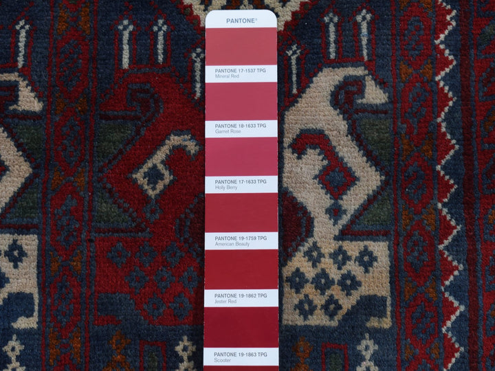 2'6" x 9'3" New Hand Knotted Red Wool Runner Oriental Rug - MOA10287726