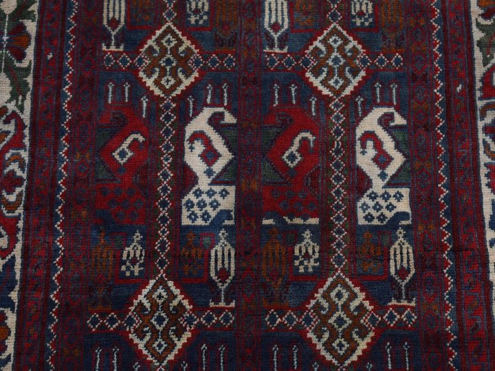 2'6" x 9'3" New Hand Knotted Red Wool Runner Oriental Rug - MOA10287726