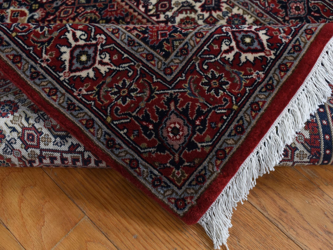 2'9" x 11'4" New Hand Knotted Ivory Wool Runner Oriental Rug - MOA10287728
