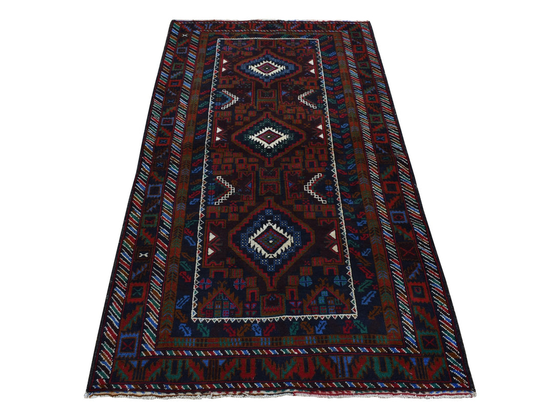 3'7" x 6'6" New Hand Knotted Brown Wool Rectangle Oriental Rug - MOA10287769