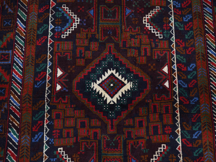 3'7" x 6'6" New Hand Knotted Brown Wool Rectangle Oriental Rug - MOA10287769
