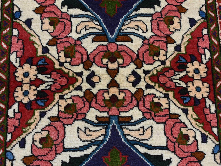 2'9" x 4'0" New Hand Knotted Ivory Wool Rectangle Oriental Rug - MOA10287773