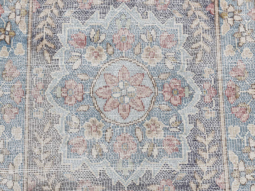 1'8" x 3'7" Vintage Hand Knotted Grey Wool Rectangle Oriental Rug - MOA10287775