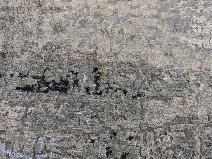 2'0" x 2'10" New Hand Knotted Green Wool Rectangle Oriental Rug - MOA10287789