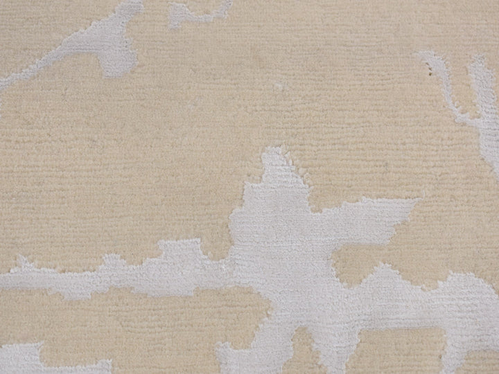 2'0" x 3'0" New Hand Knotted Beige Wool & Silk Rectangle Oriental Rug - MOA10287793