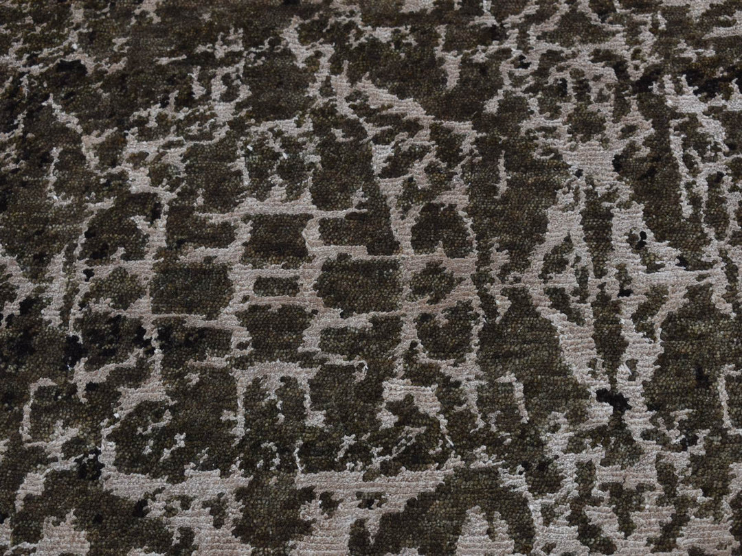 2'0" x 2'9" New Hand Knotted Green Wool & Silk Rectangle Oriental Rug - MOA10287800