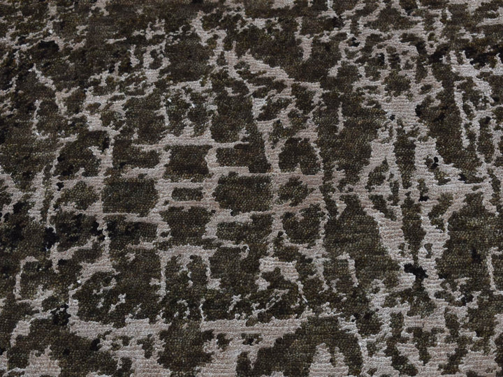2'0" x 2'9" New Hand Knotted Green Wool & Silk Rectangle Oriental Rug - MOA10287800