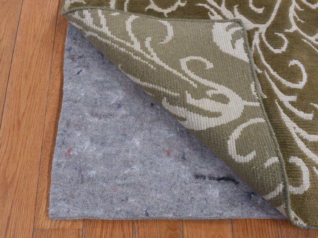 2'0" x 2'9" New Hand Knotted Brown Wool & Silk Rectangle Oriental Rug - MOA10287809