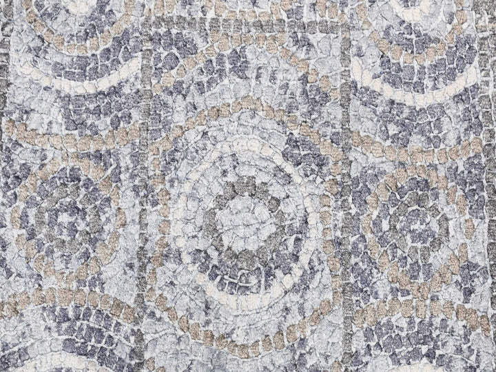2'2" x 3'0" New Hand Knotted Grey Wool & Silk Rectangle Oriental Rug - MOA10287811