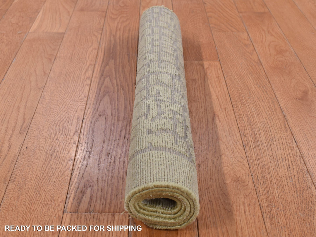 2'0" x 3'0" New Hand Knotted Beige Wool Rectangle Oriental Rug - MOA10287829