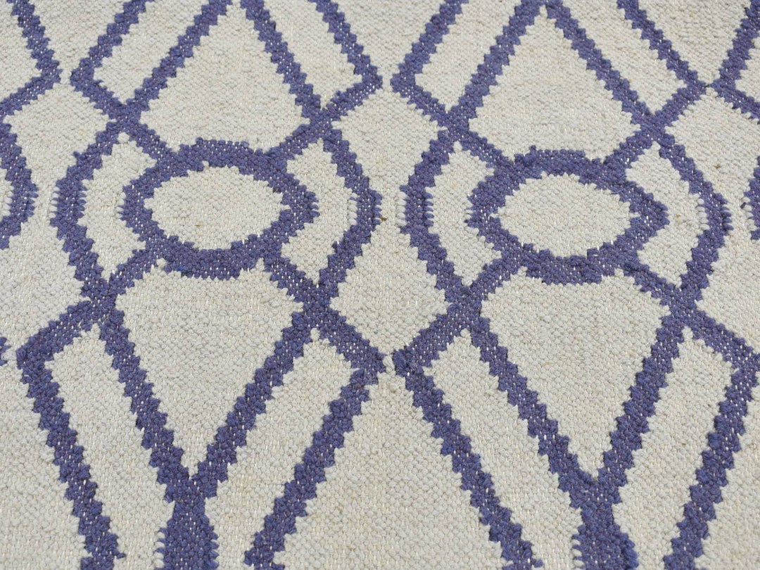 2'6" x 6'0" New Hand Woven Blue Wool Runner Oriental Rug - MOA10287832