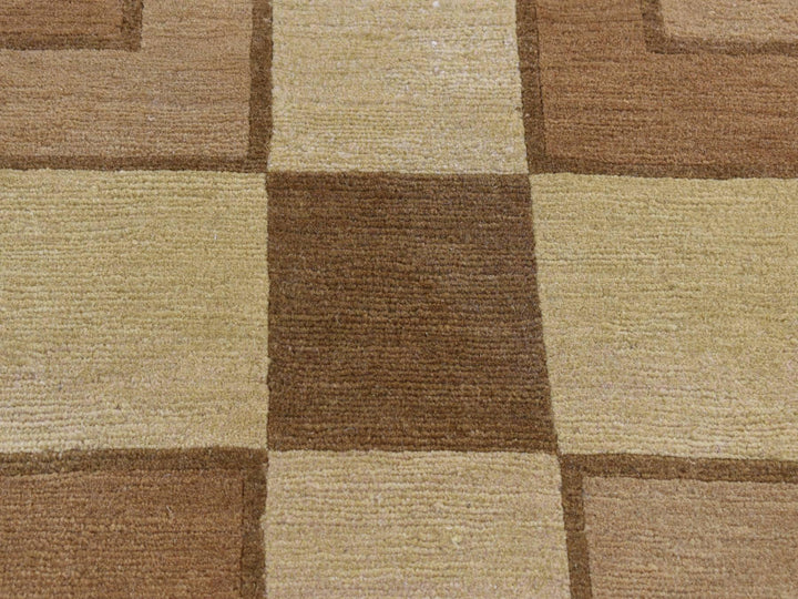 1'10" x 2'10" New Hand Knotted Brown Wool Rectangle Oriental Rug - MOA10287836