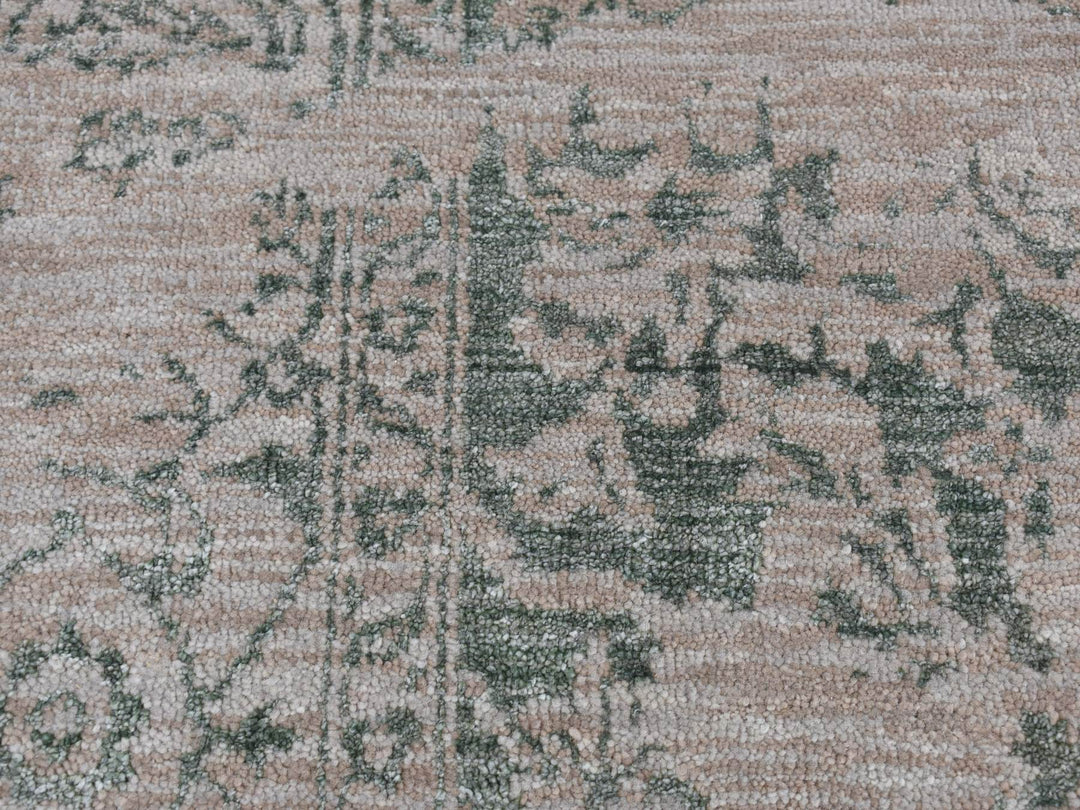 2'0" x 3'0" New Hand Knotted Grey Wool & Silk Rectangle Oriental Rug - MOA10287837