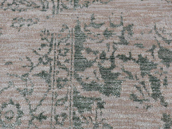 2'0" x 3'0" New Hand Knotted Grey Wool & Silk Rectangle Oriental Rug - MOA10287837