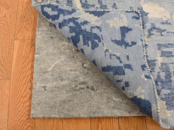 2'0" x 3'0" New Hand Knotted Blue Wool Rectangle Oriental Rug - MOA10287842
