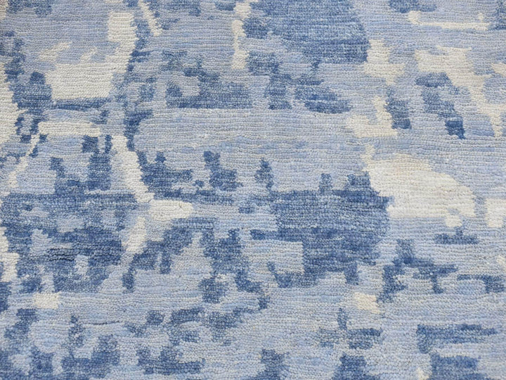 2'0" x 3'0" New Hand Knotted Blue Wool Rectangle Oriental Rug - MOA10287842