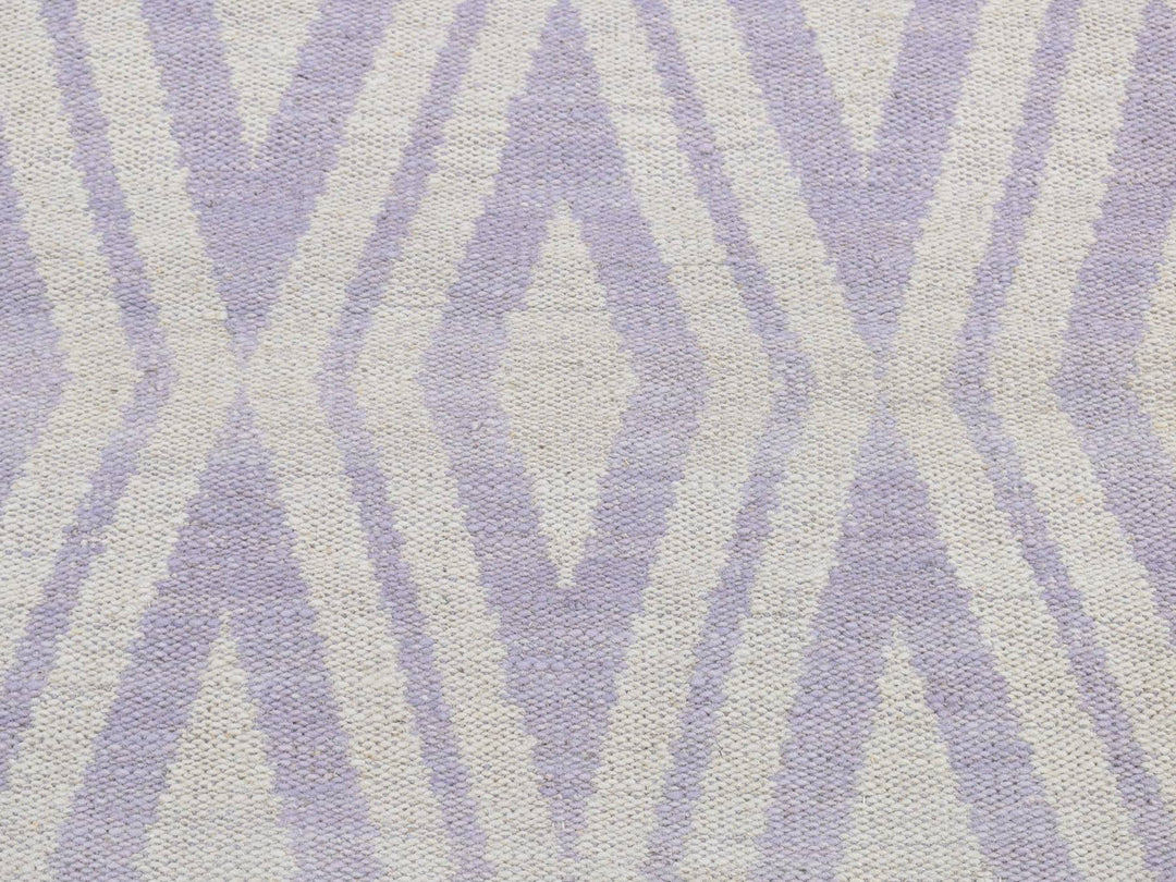 2'8" x 8'0" New Hand Woven Purple Wool Runner Oriental Rug - MOA10287844