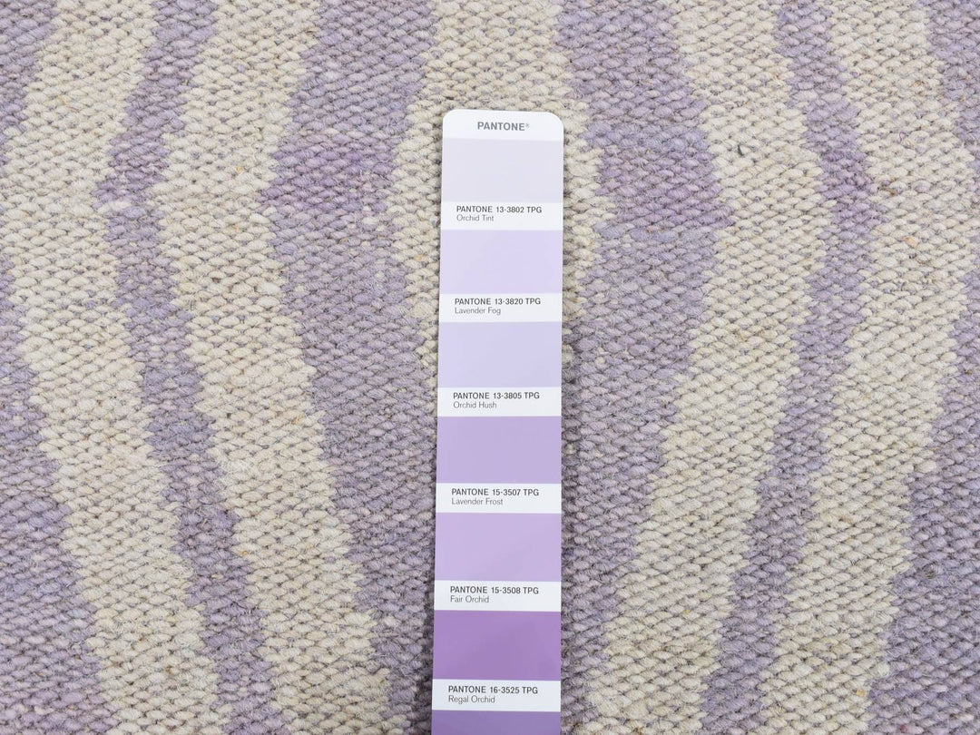 2'8" x 8'0" New Hand Woven Purple Wool Runner Oriental Rug - MOA10287844