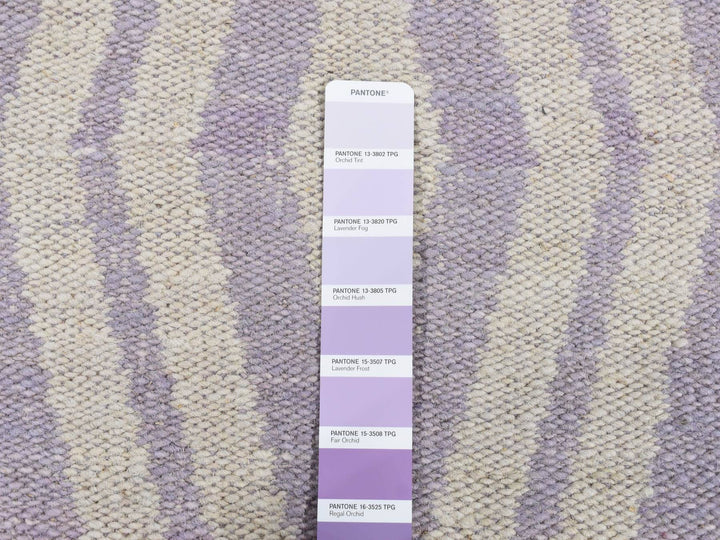2'8" x 8'0" New Hand Woven Purple Wool Runner Oriental Rug - MOA10287844
