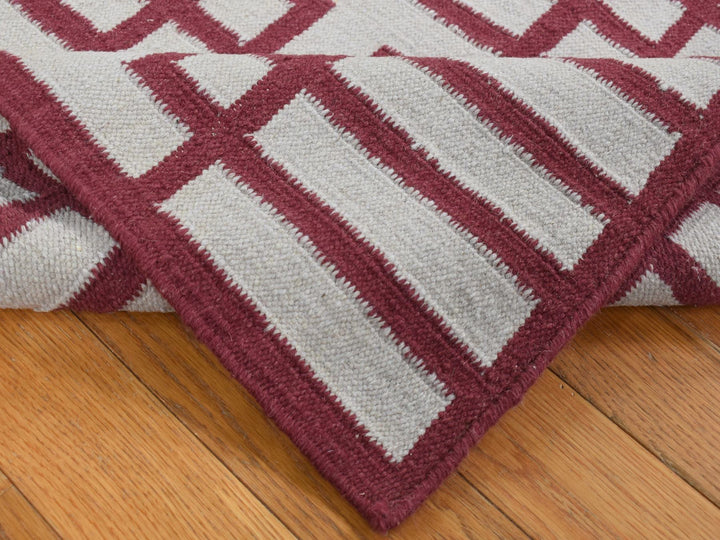 2'5" x 6'1" New Hand Woven Red Wool Runner Oriental Rug - MOA10287847