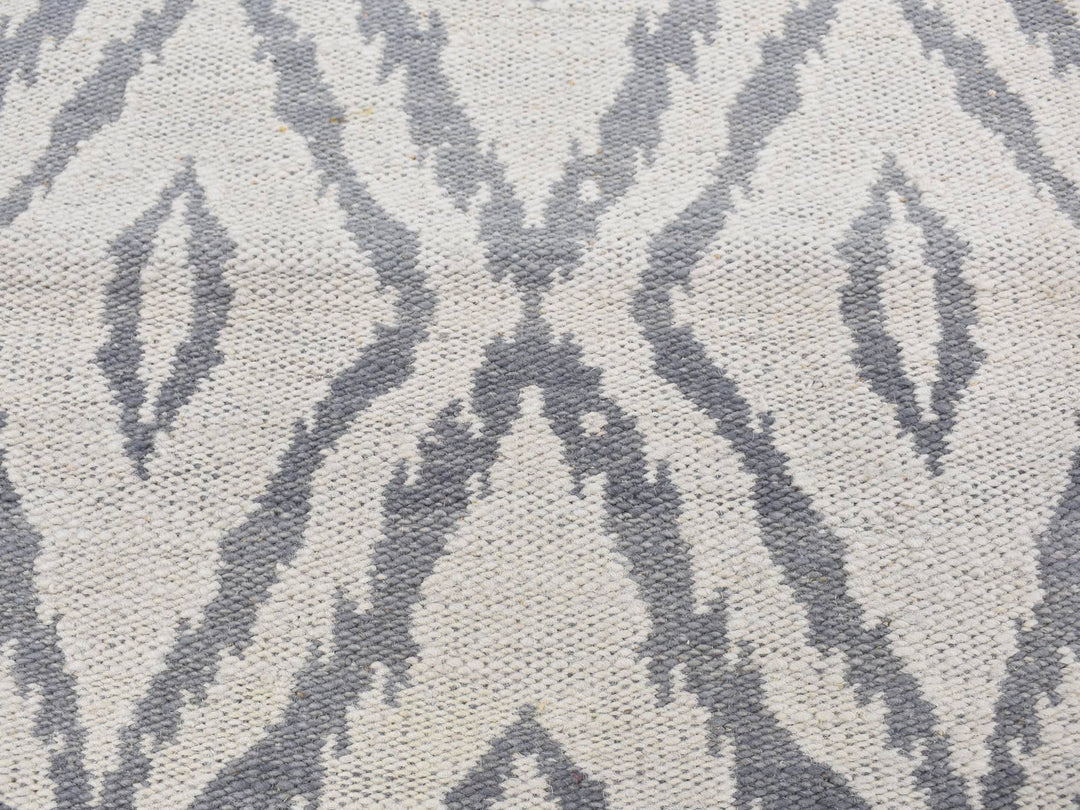 2'0" x 3'3" New Hand Woven Grey Wool Rectangle Oriental Rug - MOA10287848