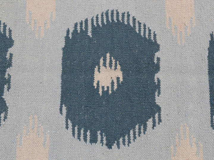 2'7" x 6'1" New Hand Knotted Blue Wool Runner Oriental Rug - MOA10287863