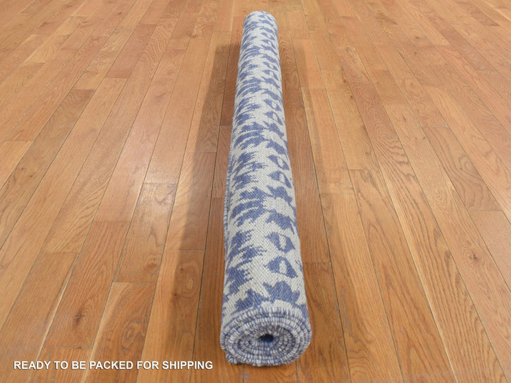 5'3" x 7'5" New Hand Woven Purple Wool Rectangle Oriental Rug - MOA10287865
