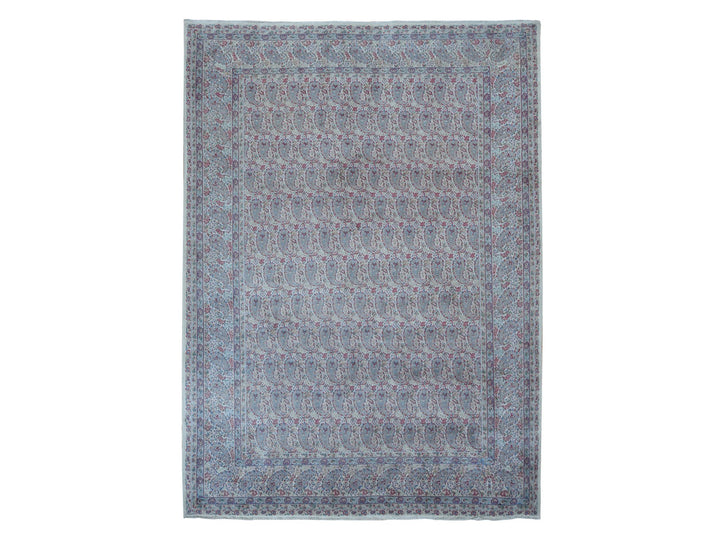 8'9" x 12'1" Vintage Hand Knotted Ivory Wool Rectangle Oriental Rug - MOA10287897