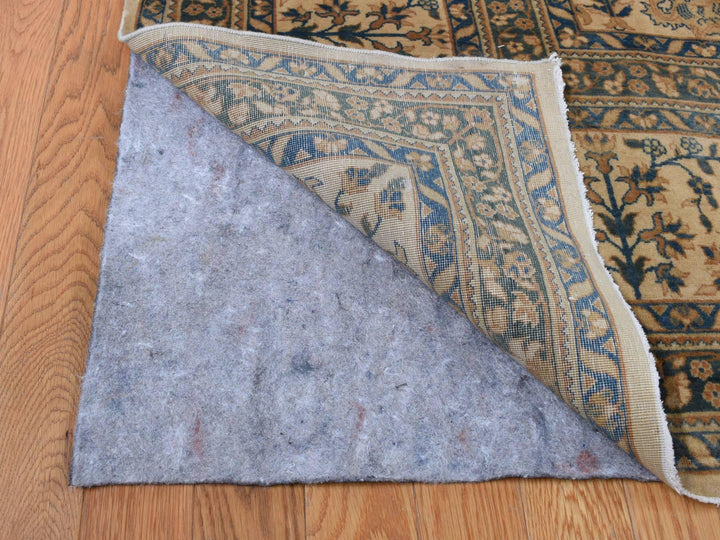 10'8" x 20'5" Vintage Hand Knotted Brown Wool Runner Oriental Rug - MOA10287903