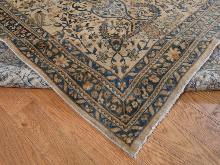 10'8" x 20'5" Vintage Hand Knotted Brown Wool Runner Oriental Rug - MOA10287903