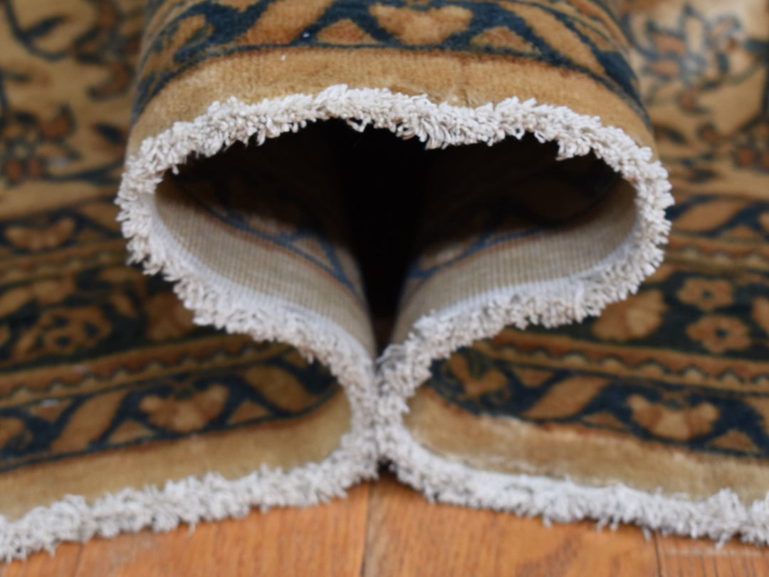 10'8" x 20'5" Vintage Hand Knotted Brown Wool Runner Oriental Rug - MOA10287903
