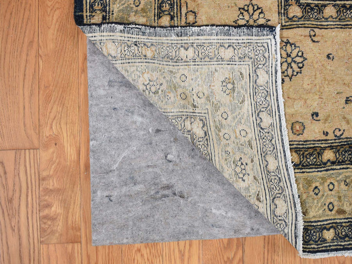 9'4" x 13'9" Vintage Hand Knotted Blue Wool Rectangle Oriental Rug - MOA10287939