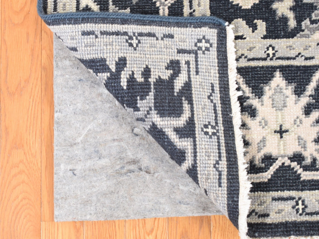 6'1" x 9'0" New Hand Knotted Green Wool Rectangle Oriental Rug - MOA10287982