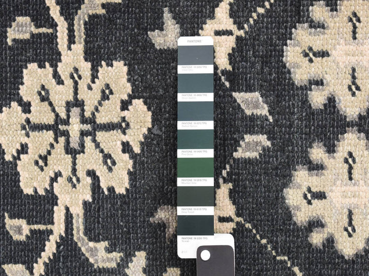 6'1" x 9'0" New Hand Knotted Green Wool Rectangle Oriental Rug - MOA10287982