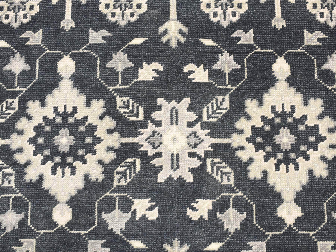 6'1" x 9'0" New Hand Knotted Green Wool Rectangle Oriental Rug - MOA10287982