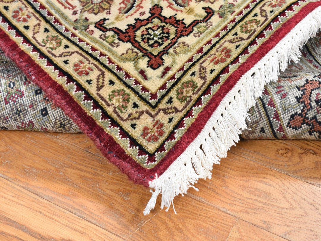 5'0" x 12'9" New Hand Knotted Red Wool Runner Oriental Rug - MOA10287985