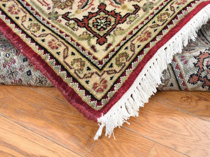 5'0" x 12'9" New Hand Knotted Red Wool Runner Oriental Rug - MOA10287985