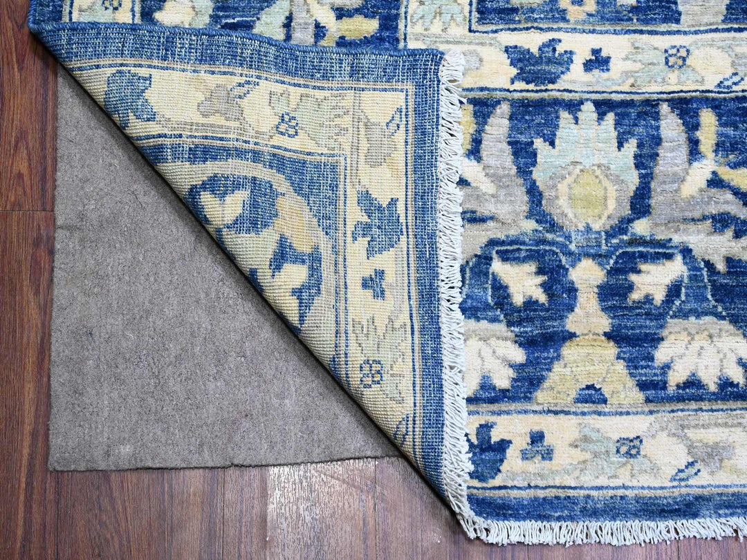 10'2" x 13'8" New Hand Knotted Blue Wool Rectangle Oriental Rug - MOA10288004