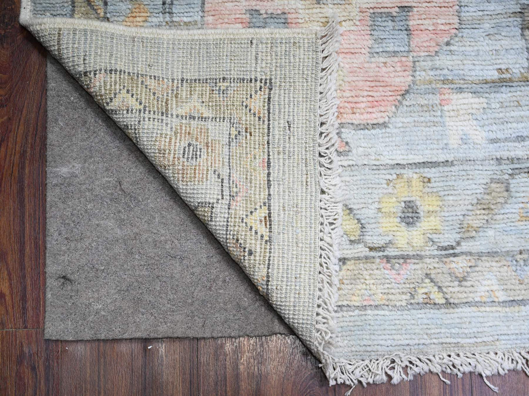 11'9" x 16'5" New Hand Knotted Grey Wool Rectangle Oriental Rug - MOA10288025