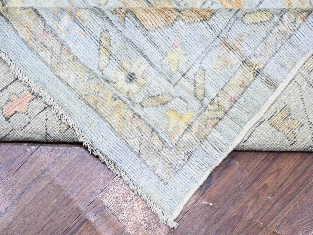 11'9" x 16'5" New Hand Knotted Grey Wool Rectangle Oriental Rug - MOA10288025
