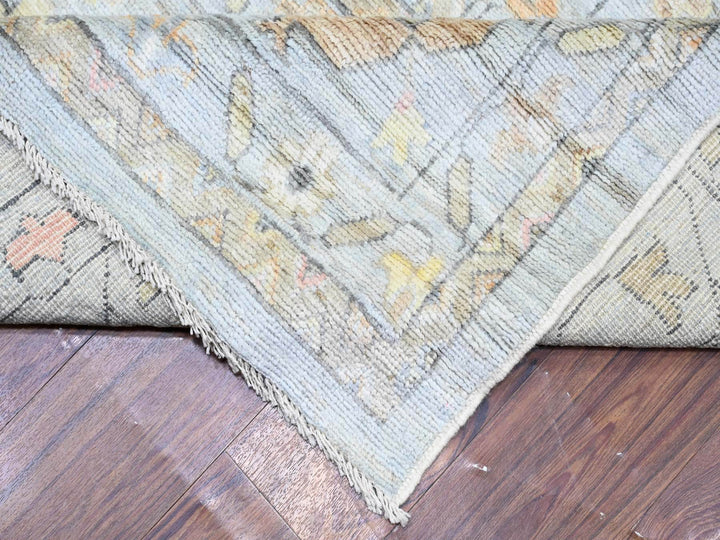 11'9" x 16'5" New Hand Knotted Grey Wool Rectangle Oriental Rug - MOA10288025