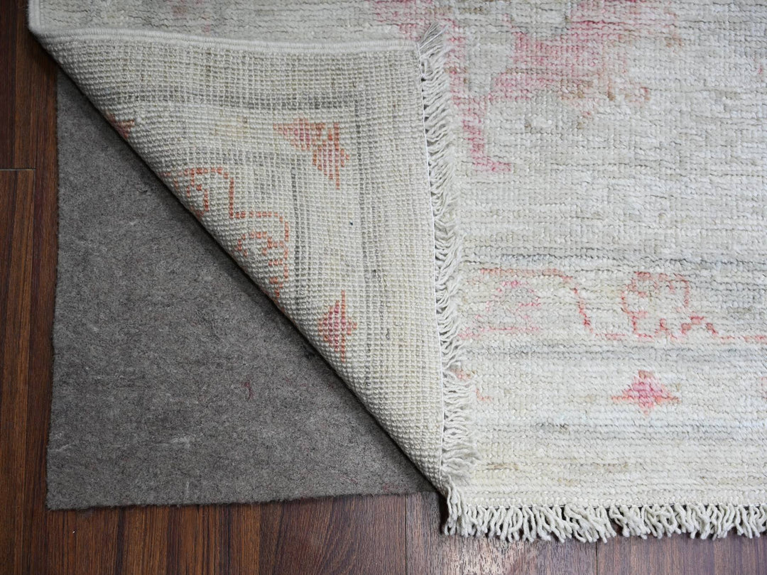 11'11" x 15'0" New Hand Knotted Ivory Wool Rectangle Oriental Rug - MOA10288026