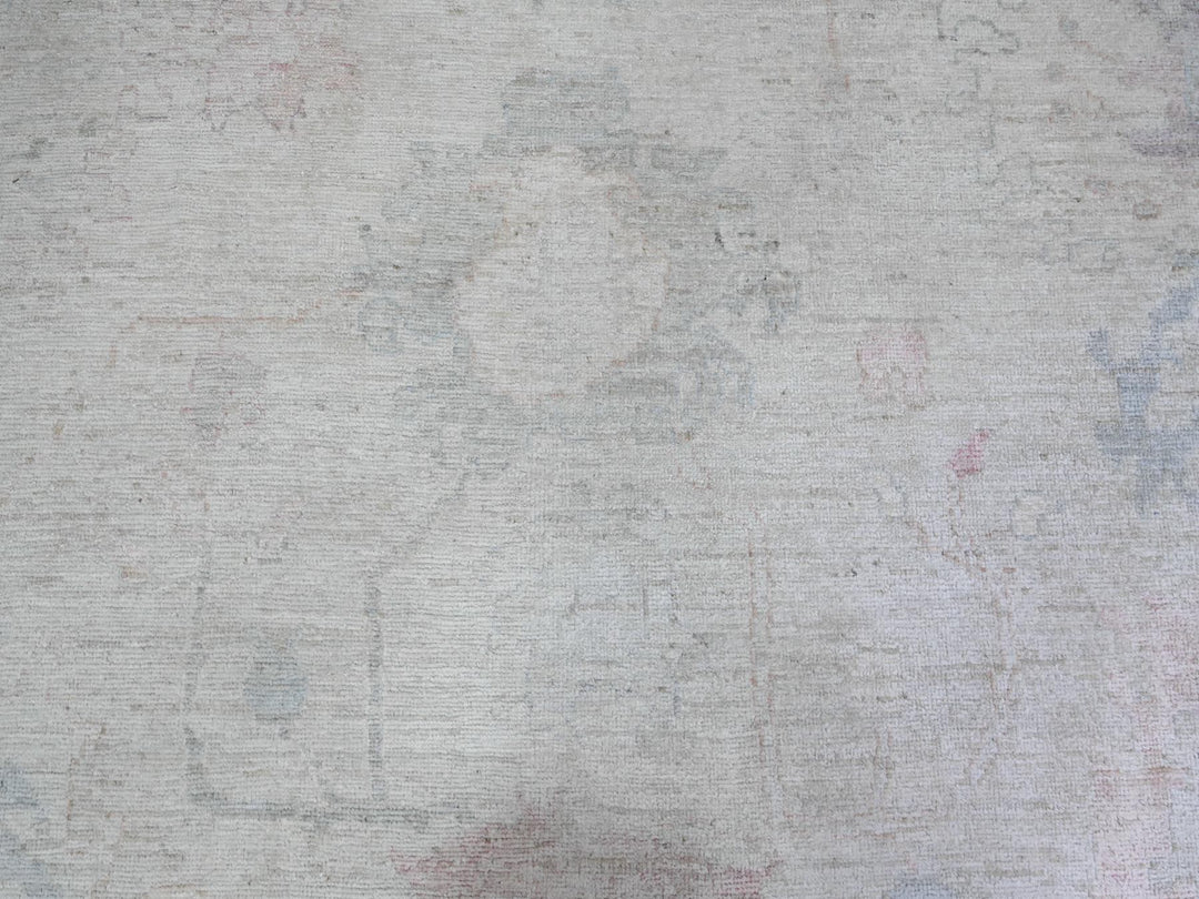 11'11" x 15'0" New Hand Knotted Ivory Wool Rectangle Oriental Rug - MOA10288026