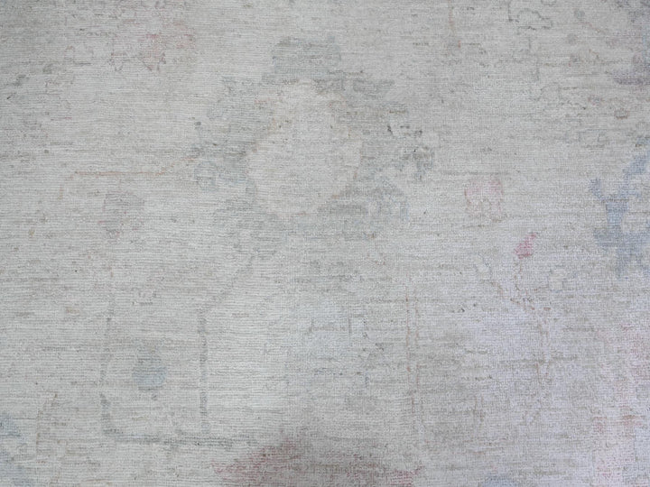 11'11" x 15'0" New Hand Knotted Ivory Wool Rectangle Oriental Rug - MOA10288026