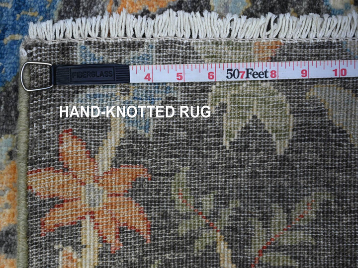 4'1" x 11'11" New Hand Knotted Black Wool Runner Oriental Rug - MOA10288033