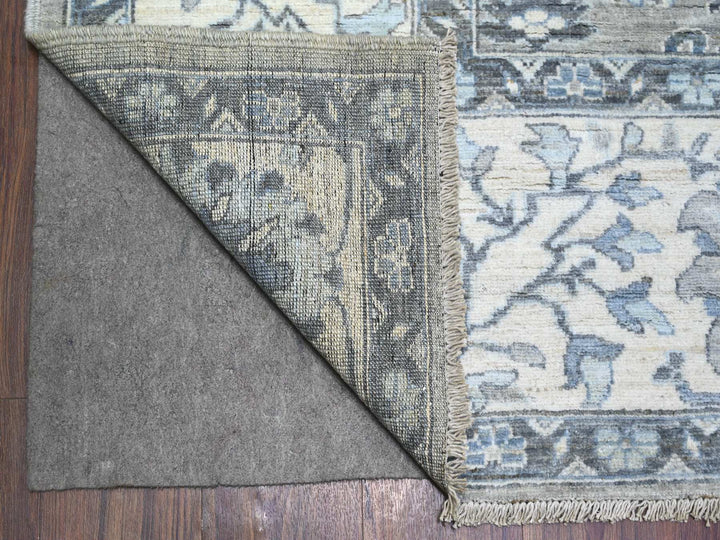 8'3" x 9'11" New Hand Knotted Grey Wool Rectangle Oriental Rug - MOA10288045