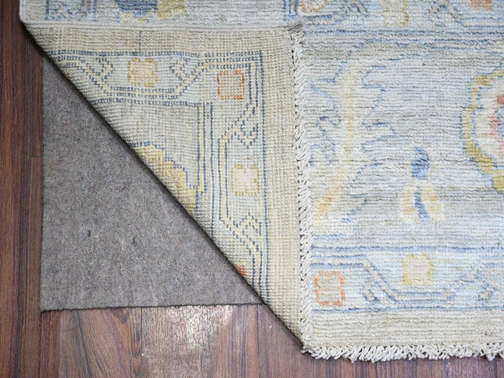 9'10" x 13'6" New Hand Knotted Ivory Wool Rectangle Oriental Rug - MOA10288058